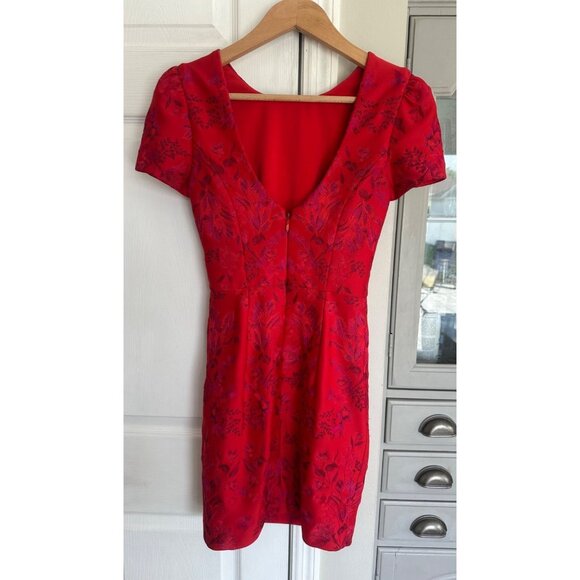 Dress the Population XS Red Rouge Joyce Embroidered Dress - Picture 5 of 9